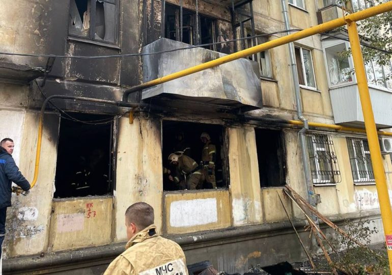 В Самаре пожар в пятиэтажке на улице Гагарина вспыхнул из-за хлопка бытового газа