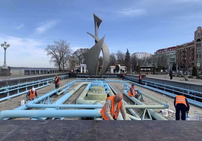 Тестовый запуск фонтанов в Самаре намечен на 20 апреля
