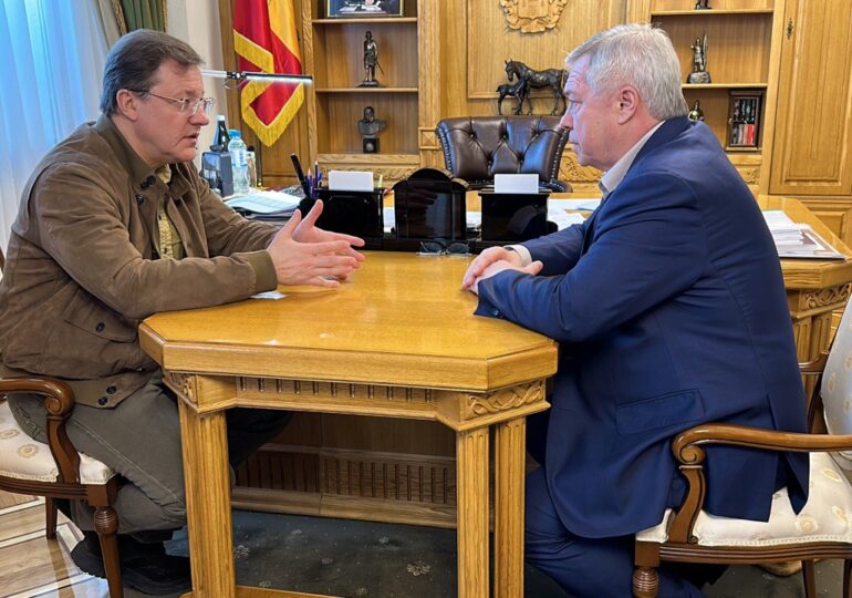 Дмитрий Азаров и Василий Голубев обсудили вопросы сотрудничества между Самарским регионом и Ростовской областью