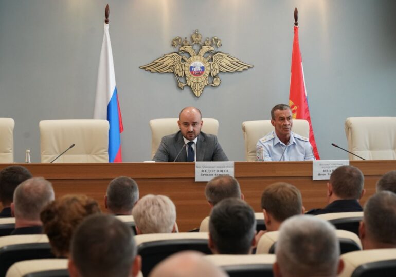 Вячеслав Федорищев обсудил с руководящим составом ГУ МВД России по Самарской области направления совместной работы