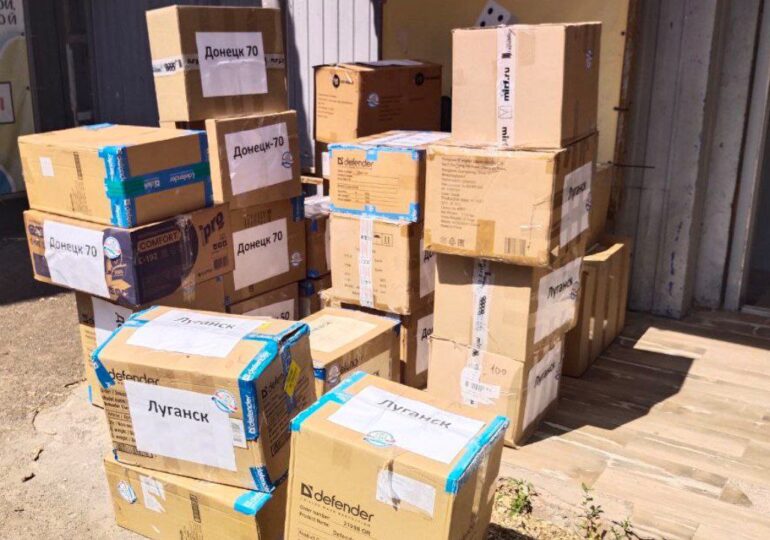 Из Самары отправляют гуманитарный груз с компьютерной и оргтехникой в ДНР и ЛНР