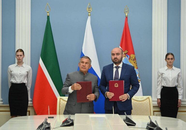 Руководитель Самарской области Вячеслав Федорищев встретился с главой Республики Татарстан Рустамом Миннихановым