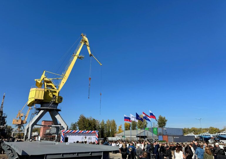 На самарском судоремонтном заводе заложили основу двух пассажирских катамаранов