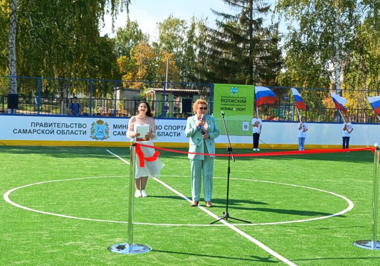 В Волжском районе Самарской области открыли новую спортплощадку