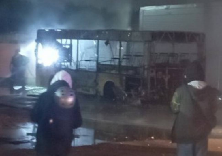 В Самаре на улице Ташкентской сгорел автобус