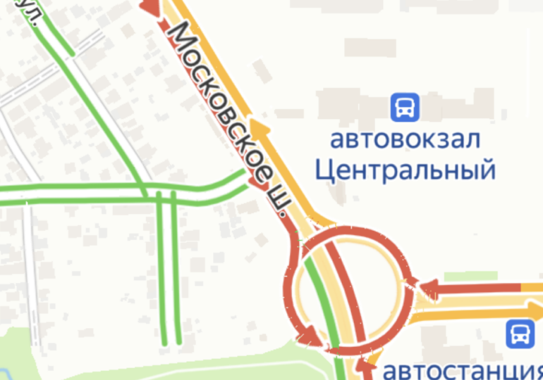 В Самаре около автовокзала образовалась пробка