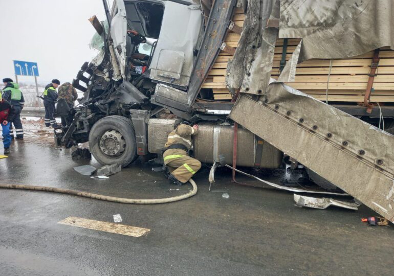 В Самарской области столкнулись два грузовика