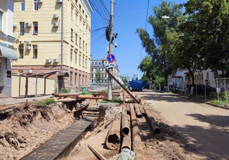 В Самаре на Чапаевской проводят работы на теплосетях