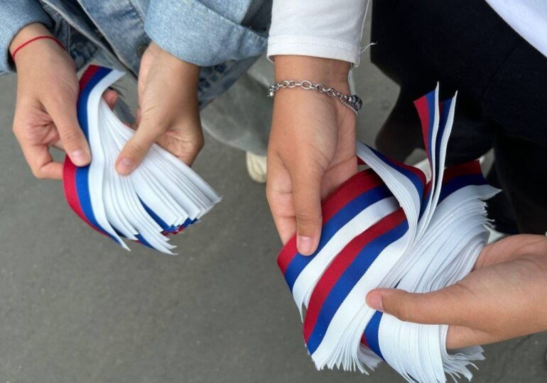 В Самаре прошла тематическая акция в преддверии Дня государственного флага РФ