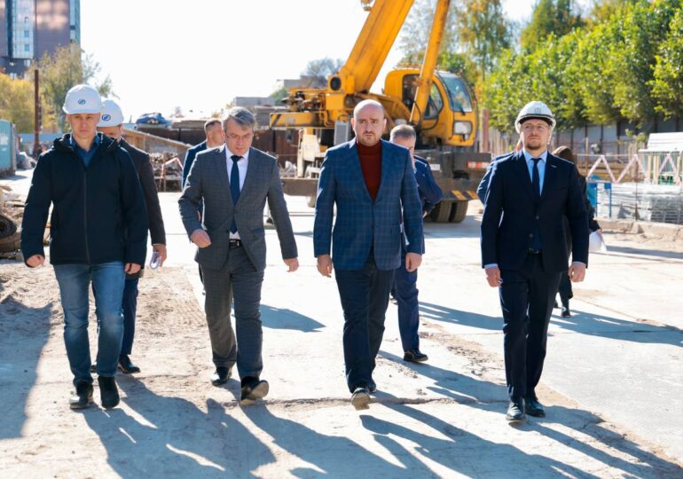 Губернатор Вячеслав Федорищев проверил ход строительства станции «Театральная»