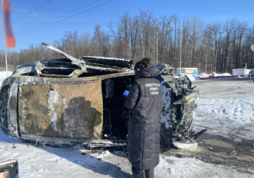 В Самаре на заправке загорелась машина