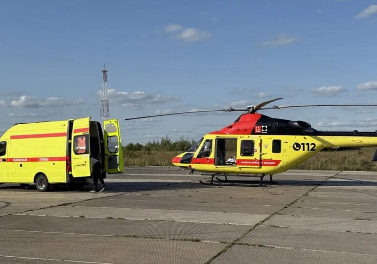 В Самарской области женщину эвакуировали в больницу на вертолете