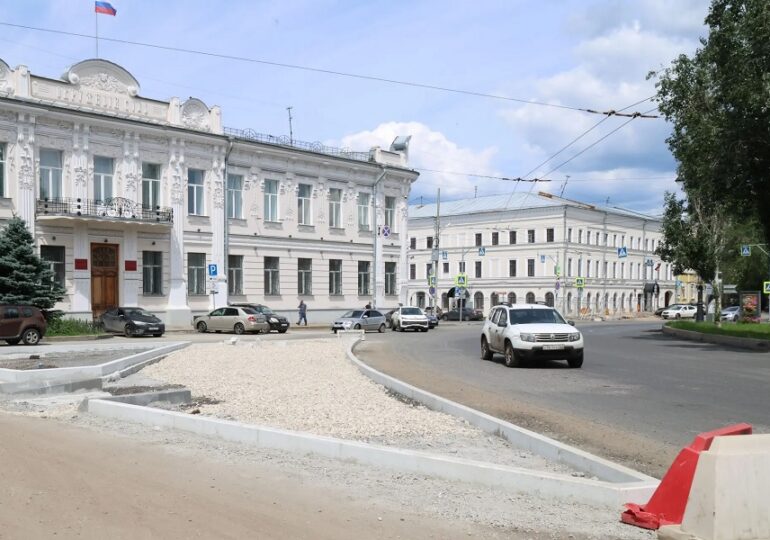 На площади Революции и улице Венцека выполнили 45% дорожных работ