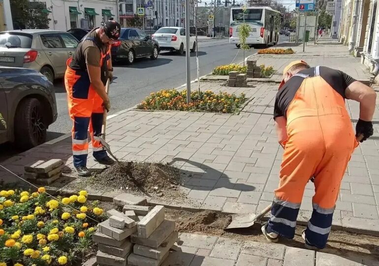 На улице Фрунзе в Самаре обновляют пешеходную зону