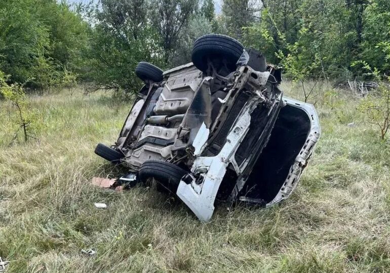 В Самарской области опрокинулся автомобиль