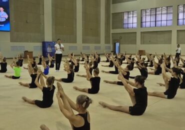 В учебно-спортивном центре «Грация» профессиональные гимнасты провели мастер-класс