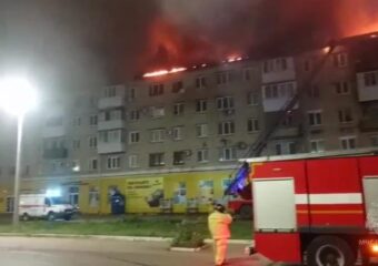 В Новокуйбышевске произошел крупный пожар