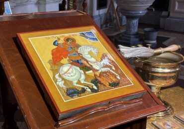 Из Самары на СВО передали икону Георгия Победоносца